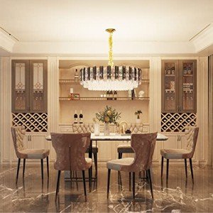 Elegant Round Crystal Chandelier with 10 Bulbs