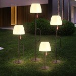NiceBuy Adjustable Solar Outdoor Floor Lamp