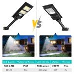 200W Solar Street Light with Remote Control (2 Pack)