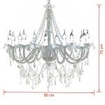 Elegant Crystal Chandelier with 12 Lights