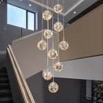 10-Bulb Glass Ball LED Chandelier Light