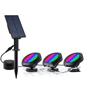 Bright Waterproof Solar Pond Lights – Set of 3