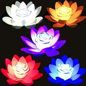 5-Piece Waterproof Lotus Lamp for Outdoor Decor