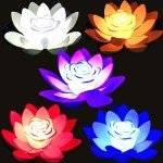 5-Piece Waterproof Lotus Lamp for Outdoor Decor