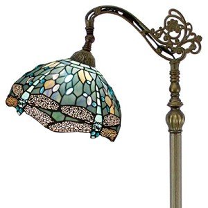 Tiffany Dragonfly Floor Lamp with Adjustable Gooseneck
