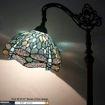Tiffany Dragonfly Floor Lamp with Adjustable Gooseneck