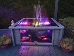 Light Grey Square Raised Garden Pond with Windows