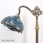 Tiffany Dragonfly Floor Lamp with Adjustable Gooseneck