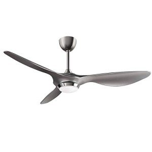 Silver Smart Ceiling Fan with Dimmable LED Light