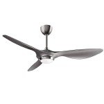 Silver Smart Ceiling Fan with Dimmable LED Light