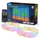 Smart LED Curtain Lights with Color Changing RGBIC