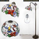 Tiffany Hummingbird Stained Glass Floor Lamp