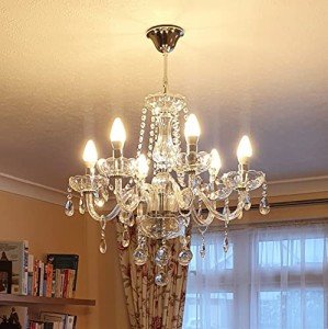 Elegant 6-Arm Crystal Chandelier for Any Space