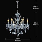 Elegant 6-Arm Crystal Chandelier for Any Space