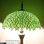 Tiffany Green Wisteria Stained Glass Floor Lamp