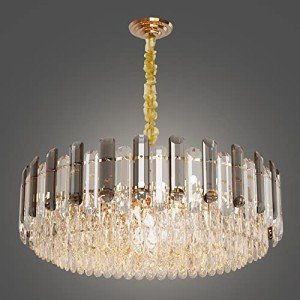 Elegant Round Crystal Chandelier - 80cm, 5 Tiers
