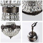 Retro Vintage Big LED Crystal Chandelier Lamp