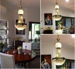 Retro Vintage Big LED Crystal Chandelier Lamp