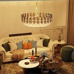 Elegant Round Crystal Chandelier - 80cm, 5 Tiers