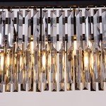 Black Crystal 9-Light Chandelier for Modern Spaces