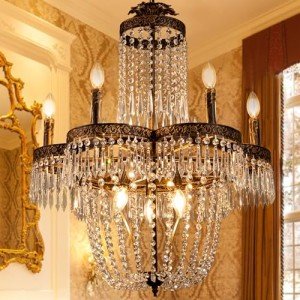 TOCHIC 25" Crystal Chandelier for Dining Room