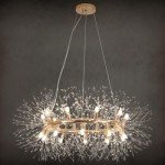Modern Crystal Firework Chandelier - 20-Light Flush Mount
