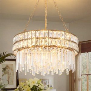 Modern Gold Crystal Chandelier for Home Decor