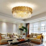 Elegant Gold E14 Crystal Chandelier for Living Rooms