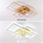 Modern Dimmable Gold LED Ceiling Light 41.3”