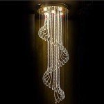 Modern Crystal Chandelier for Spiral Staircases