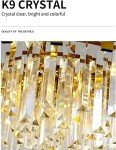 Elegant Gold E14 Crystal Chandelier for Living Rooms