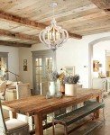 Wooden French Country 5-Light Chandelier Fixture