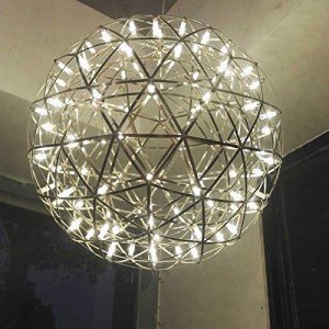 Large Modern Chrome Starburst LED Chandelier