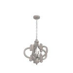Wooden French Country 5-Light Chandelier Fixture