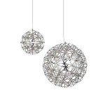 Large Modern Chrome Starburst LED Chandelier