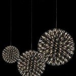Large Modern Chrome Starburst LED Chandelier