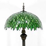 Tiffany Green Wisteria Stained Glass Floor Lamp