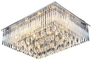 K9 Crystal Flush Ceiling Light with Remote and Bluetooth