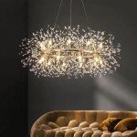 Modern 20-Light Golden Crystal Chandelier - 40 Inches