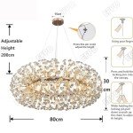 Modern Gold Crystal Chandelier with 20 Lights