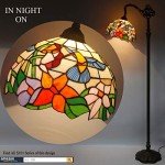Tiffany Hummingbird Stained Glass Floor Lamp