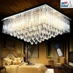 K9 Crystal Flush Ceiling Light with Remote and Bluetooth