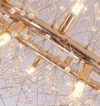 Modern 20-Light Golden Crystal Chandelier - 40 Inches