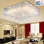 K9 Crystal Flush Ceiling Light with Remote and Bluetooth