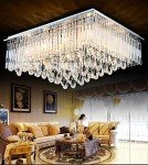 K9 Crystal Flush Ceiling Light with Remote and Bluetooth