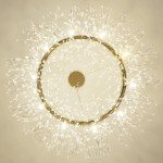 Modern 20-Light Golden Crystal Chandelier - 40 Inches