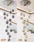 15 Glass Ball Modern Pendant Staircase Chandelier