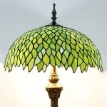 Tiffany Green Wisteria Stained Glass Floor Lamp