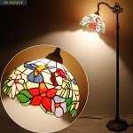 Tiffany Hummingbird Stained Glass Floor Lamp