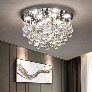 Modern 20" Mini Crystal Chandelier with Dimming